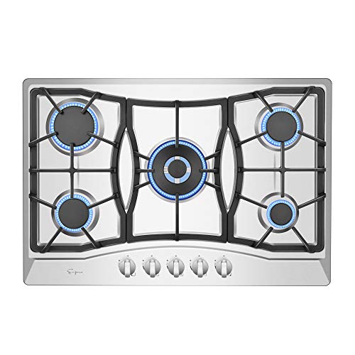 Empava 30' Stainless Steel 5 Italy Sabaf Burners Stove Top Gas Cooktop EMPV-30GC0A5