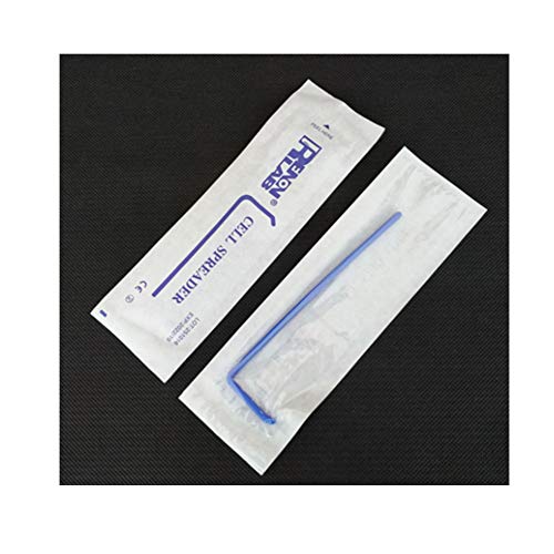 200 Counts L-Shaped Cell Spreader, Sterile EO(Ethylene Oxide) Each Individually Wrapped Disposable Package, ABS Material