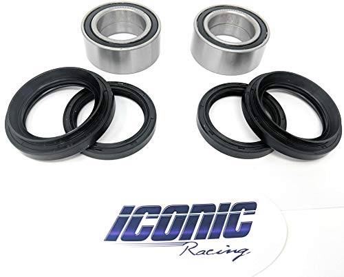 Iconic Racing Both Front Wheel Bearing and Seal Kits Compatible with 88-00 Honda TRX300FW TRX 300 FW Fourtrax 4x4