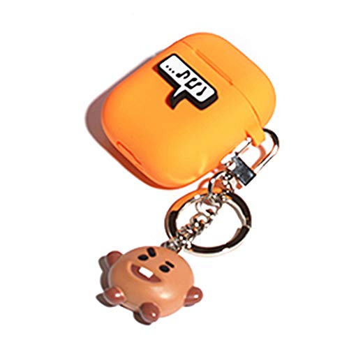 BT21 New Official Merchandise - Apple Airpods Figure Silicone Case with Figure Keyring Keychain (SHOOKY)