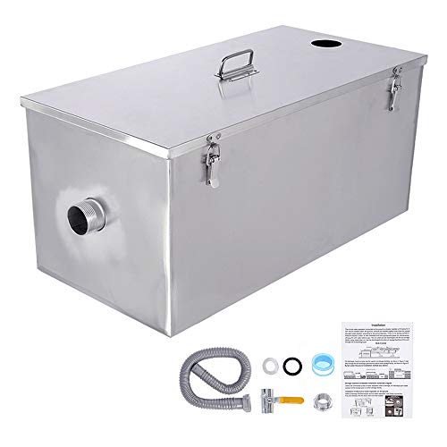 BEAMNOVA Commercial 25LB Grease Trap 13 Gallons Per Minute, Top Inlet