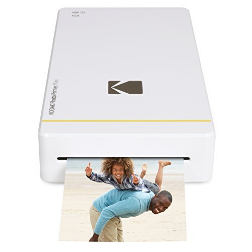 Kodak Mini Portable Mobile Instant Photo Printer - Wi-Fi & NFC Compatible - Wirelessly Prints 2.1 x 3.4' Images, Advanced DyeSub Printing Technology (White) Compatible with Android & iOS