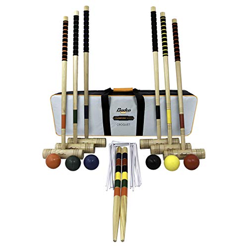 Baden 6-Player Champions Croquet Set with Soft Grip Handles