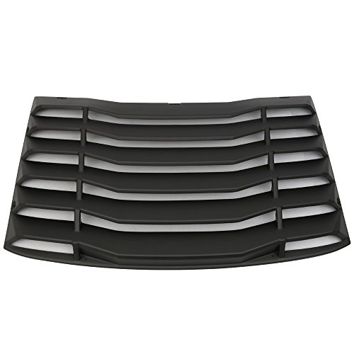 Windshield Louver Compatible With 2016-2020 Chevy Camaro, IKON Style Rear Window Louvers Cover Sun Shade ABS by IKON MOTORSPORTS, 2017 2018