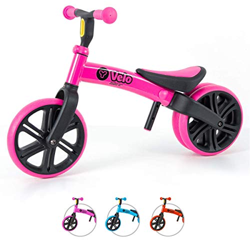 Yvolution Y Velo Junior Toddler Bike | No-Pedal Balance Bike | Ages 18 Months to 4 Years (Pink)