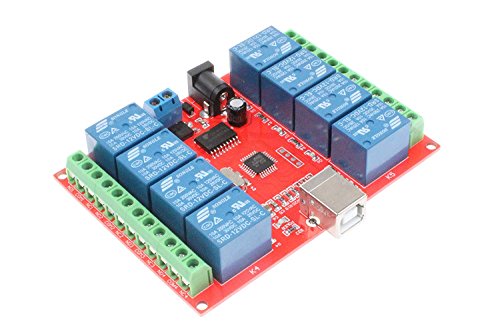 ARCELI 8-Channel 12V Computer USB Control Switch Relay Module Drive-Free Relay Module Plug and Play Suitable for PC Smart Controller