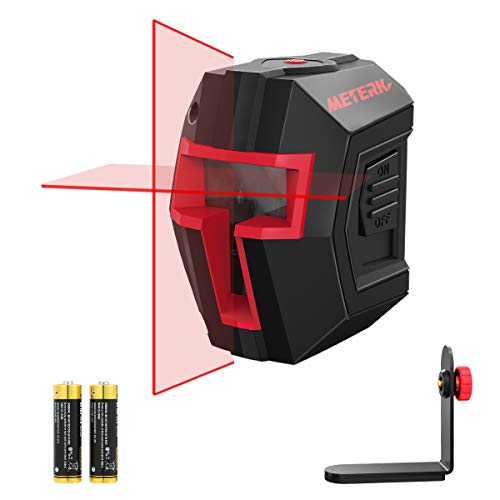 Meterk Laser Level Self Leveling, Laser Level with Dual Modules, Switchable Horizontal, Vertical, Cross Line 3 Mode, 360 Degree Laser Level for Construction with Magnetic Base, Carrying Pouch, Battery