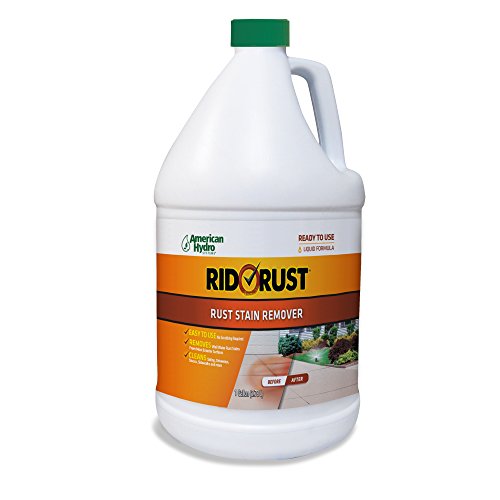 Rid O' Rust Liquid Rust Stain Remover and Calcium Cleaner Concentrate. Remove Rust Stains from Decks, Fences, Boats, Concrete, and More. (4 Gallons)