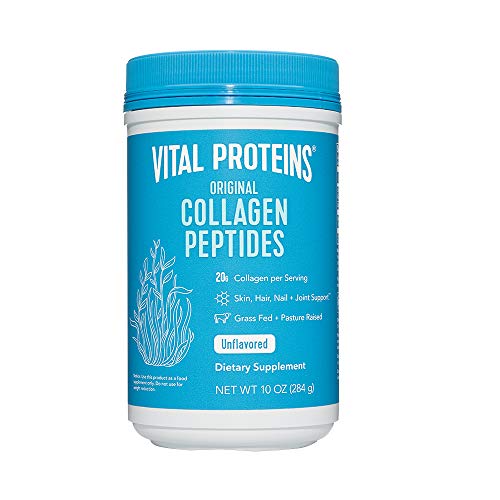 Vital Proteins Collagen Peptides Powder Supplement (Type I, III) for Skin Hair Nail Joint - Hydrolyzed Collagen - Non-GMO - Dairy and Gluten Free - 20g per Serving - Unflavored 10 oz Canister