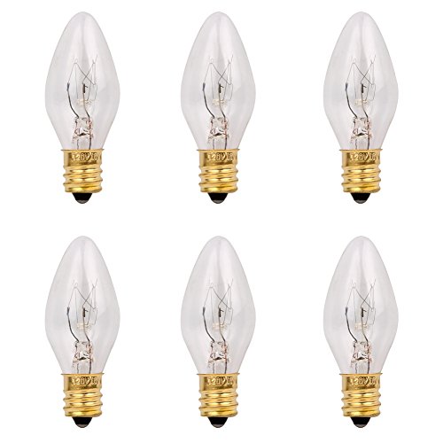 Salt Lamp Bulbs Himalayn Original Replacement Bulbs E12 Socket Long Lasting Incandescent Light Bulbs-6 Pack