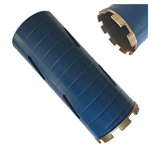 Dry Drill Core Bits for Brick, Concrete Block, Masonry - 4' Diameter 5/8'-11 Threaded #30/40 Diamond Grit