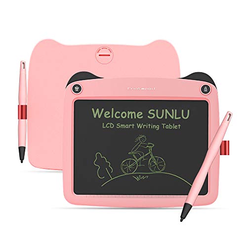 LCD Writing Tablet, 9 Inch Toddler Doodle Board Drawing Tablet, Erasable Reusable Electronic Drawing Pads, Educational and Learning Toy for 2-6 Years Old Boy and Girls (Pink)