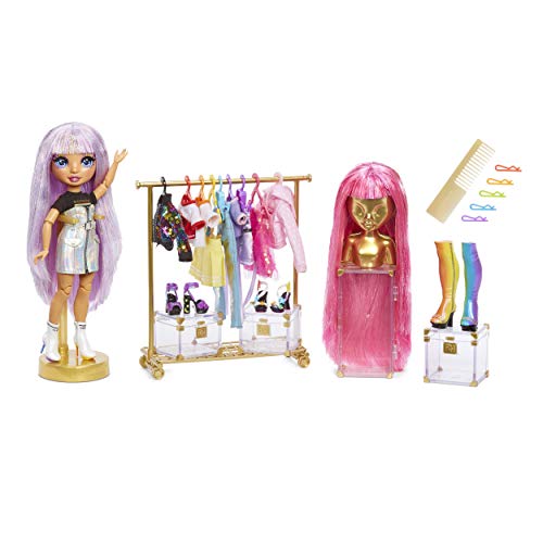 Rainbow Surprise Rainbow High Fashion Studio – Exclusive Doll with Rainbow of Fashions (Clothes and Accessories) and 2 Sparkly Wigs to Create 300+ Looks