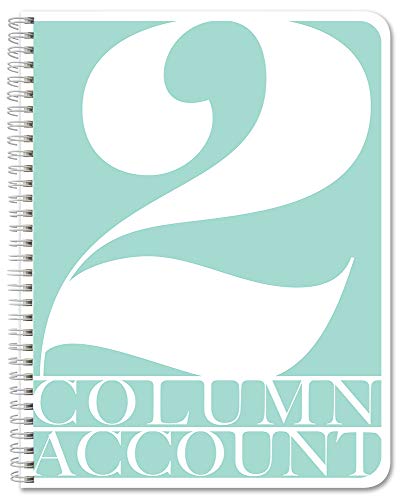BookFactory 2 Column Account Book/Ledger Book/Accounting Ledger/Notebook (2 Columnar Book Format) - 100 Pages, 8.5' x 11', Wire-O (LOG-100-7CW-PP-(Accounting-2))