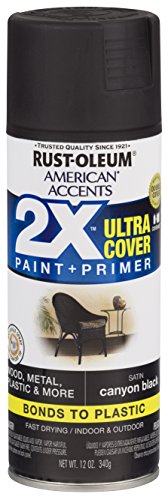 Rust-Oleum 327916 American Accents Spray Paint, 12 oz, Satin Canyon Black