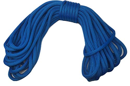 1/2 Inch by 100 Feet Blue Double Braid Nylon Rope