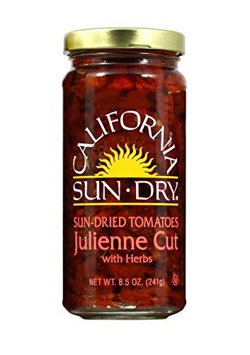 California Sun Dry Sun-dried Julienne Cut Tomatoes with Herbs 8.5 Oz (Pack of 2)