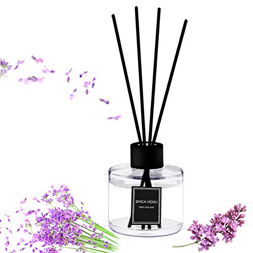 Reed Diffuser Set, Binca Vidou Lavender Reed Oil Diffusers for Bedroom Living Room Office Aromatherapy Oil for Gift Idea & Stress Relief 120 ml/4.09 oz
