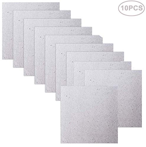 Waveguide Cover, she-love 10PCS Mica Plates Sheets High Temperature Insulation Board for Microwave Oven Repairing Part - Cut to Size 13 x 13cm/ 5.12 x 5.12inch