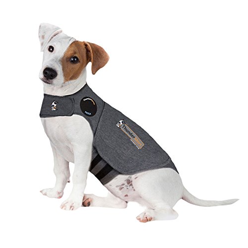 ThunderShirt Classic Dog Anxiety Jacket | Vet Recommended Calming Solution Vest for Fireworks, Thunder, Travel, & Separation | Heather Gray, Small