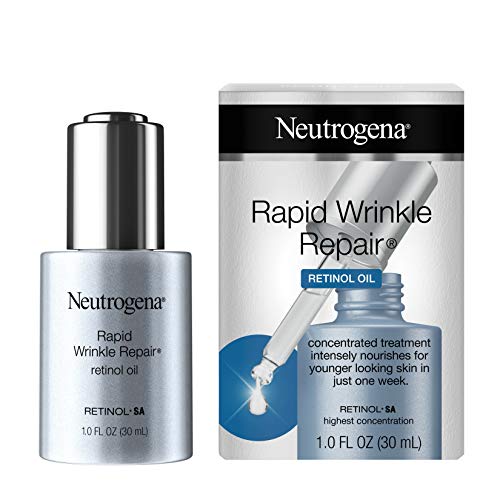 Neutrogena Rapid Wrinkle Repair Anti-Wrinkle Retinol Face Serum Oil, Lightweight Anti-Wrinkle Serum To Remove Dark Spots, Deep Wrinkle Treatment, 0.3% Concentrated Retinol SA, 1.0 fl. oz