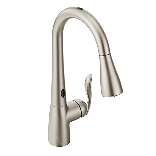 Moen 7594ESRS Arbor Motionsense Two-Sensor Touchless One-Handle Pulldown Kitchen Faucet Featuring Power Clean, Spot Resist Stainless