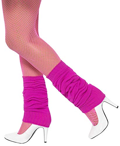 Smiffys womens Legwarmers costume hosiery, Hot Pink, One Size US