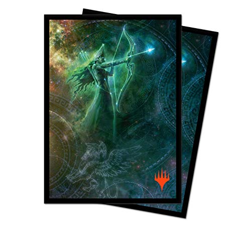 Theros: Beyond Death - Nylea, Keen-Eyed Limited Edition Galaxy Alt Art Deck Protector Sleeves for Magic: The Gathering (100 ct.)