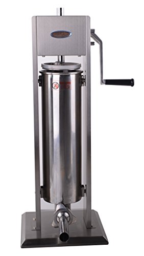 Hakka 15 Lb/7 L Sausage Stuffer 2 Speed Stainless Steel Vertical Sausage Maker