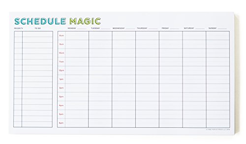 Schedule Magic Weekly Time Blocking to Do List Notepad, 52 Tear-Off Pages, Free Period Press