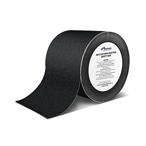 SlipDoctors Anti Slip Traction Tape (4' x 60 FT) Black, 60 Grit, Heavy Duty Safety Tape for Indoor/Outdoor, Ramps, Stairs and more. Strong Adhesive Non Skid Treads.