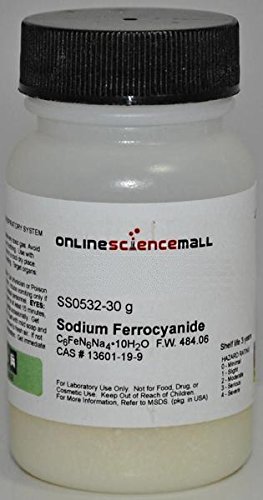 Sodium Ferrocyanide - Laboratory Grade Inorganic Reagent, 30g