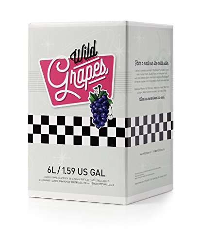 Wild Grapes, Premium DIY Wine Making Kits, Makes Up to 30 Bottles/6 Gallons of Wine, California Cabernet Sauvignon, 6L