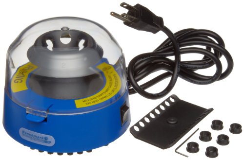 Benchmark Scientific BSC1006-B Blue Mini Centrifuge With 2 Rotors and 6 Adapters