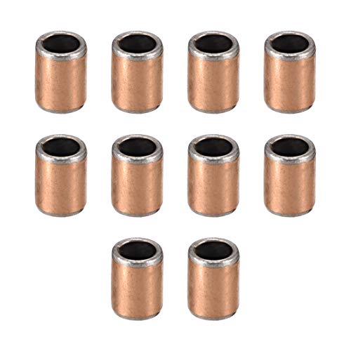 uxcell Sleeve Bearings 4mm Bore X 6mm OD X 8mm Length Plain Wrapped Oil-Less Bushings 10pcs