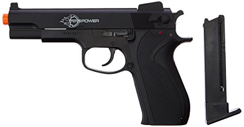 Firepower .45 Metal Slide Spring Powered Airsoft Pistol with Hop-Up, 325 FPS