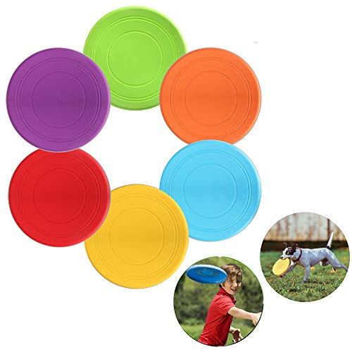 Originalidad Frisbee Kids Flying Disc Toy - Silicone Flying Disc Toy for School Sports Party Favors Outdoor Game Colorful 6 Pack Bulk Set