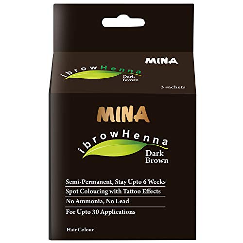 MINA ibrow Henna Dark Brown Regular Pack & Coloring Kit