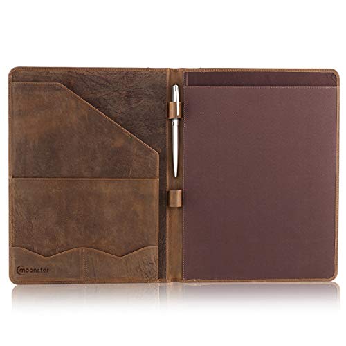 Leather Portfolio Professional Organizer Padfolio – Resume Folder with Luxury Pen, Stylish Document Folio for Letter Size Writing Pad with Business Card Holder, Ideal Gift Portfolios for Men and Women