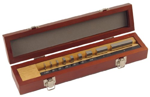 Mitutoyo Steel Rectangular Micrometer Inspection Gage Block Set, ASME Grade AS-1, 0.0625 - 2.0' Length (9 Blocks)
