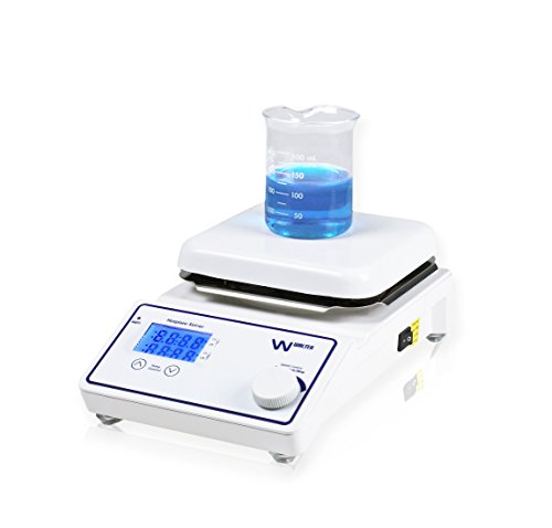 Parco Scientific P1007-HS Digital Hotplate Magnetic Stirrer w/Ambient - 380°C Temperature Range, 6.5' x 6.5' Ceramic Coated Plate, LCD Display, and 2 Magnetic Stir Bars, 200-1500 RPM