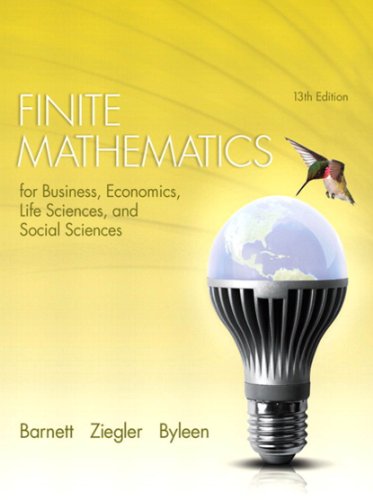 Finite Mathematics for Business, Economics, Life Sciences, and Social Sciences (2-downloads)