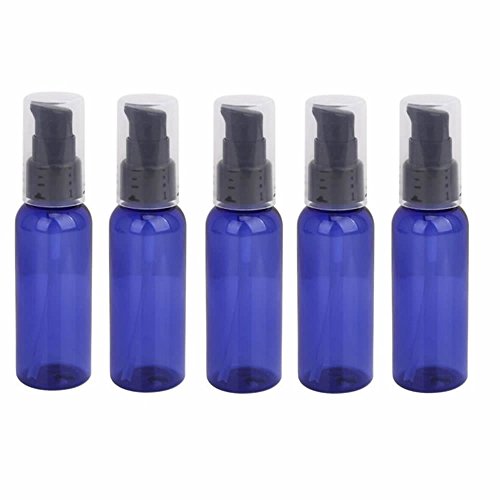 RAYNAG 5 Pack Empty Refillable Plastic Pump Bottle Ideal for Lotion Cream Essential Oil Travel Small Container,50ml/1.7oz