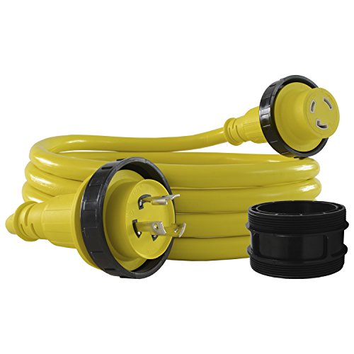 Conntek 17105-050RE Marine Shore Power 30 Amp Cordset with Light Indicator (Yellow, 50-Feet)