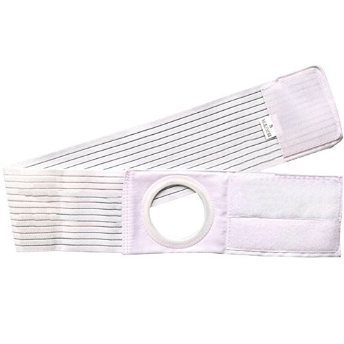 Ibnotuiy Ostomy Support Belt Hernia Abdominal Binder Stoma Band for Colostomy Patients Prevent Parastomal Hernia 2.36 inch Hole (L)