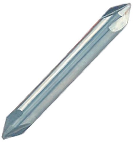 Micro 100 CS-250-090 Double End Countersink & Chamfer Tool, 6 Flute, 90° Included Angle, Solid Carbide Tool, 0.050' Tip Diameter, 1/4' Shank Diameter, 0.100' Length of Cut, 2.5' Overall Length