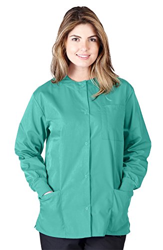 Natural Uniforms Women's Workwear Lightweight Warm Up Jacket (Large, Surgical Green)