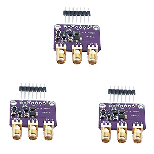 WSDMAVIS 3Pcs Si5351 I2C 25MHz Programmable Clock Generator Breakout Board 8KHz to 160MHz High Frequency Signal Generator Fit for Replacing Crystals PLLs