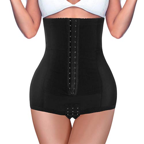 BRABIC Postpartum Girdle High Waist Control Panties for Belly Recovery Compression Butt Lifter Slimming Underwear (Black, XL (waist 31.5'-34.6'))