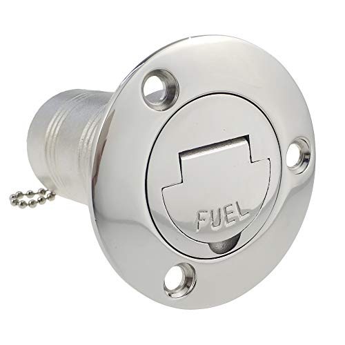 NRC&XRC 1-1/2'(38mm) or 2'(50mm) ODBoat Fuel Deck Fill/Filler with Keyless Cap Marine 316 Stainless Steel Hardware for Boat Yacht Caravan